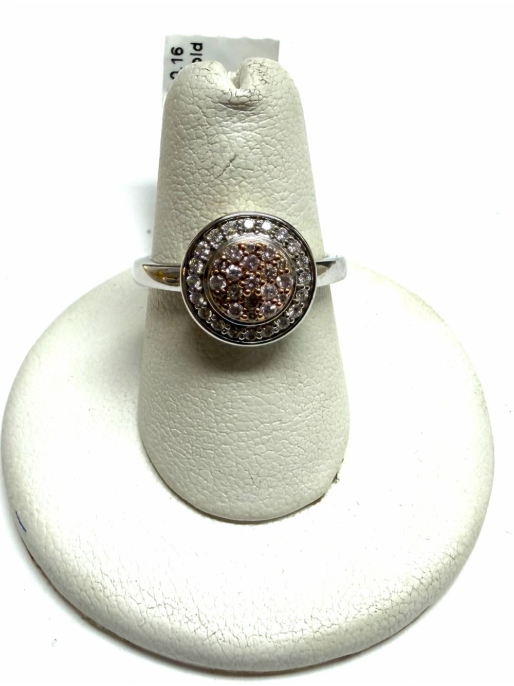 Tremonti 14k White Gold And Rose Gold .35ctw Natural Pink And White Diamond Ring